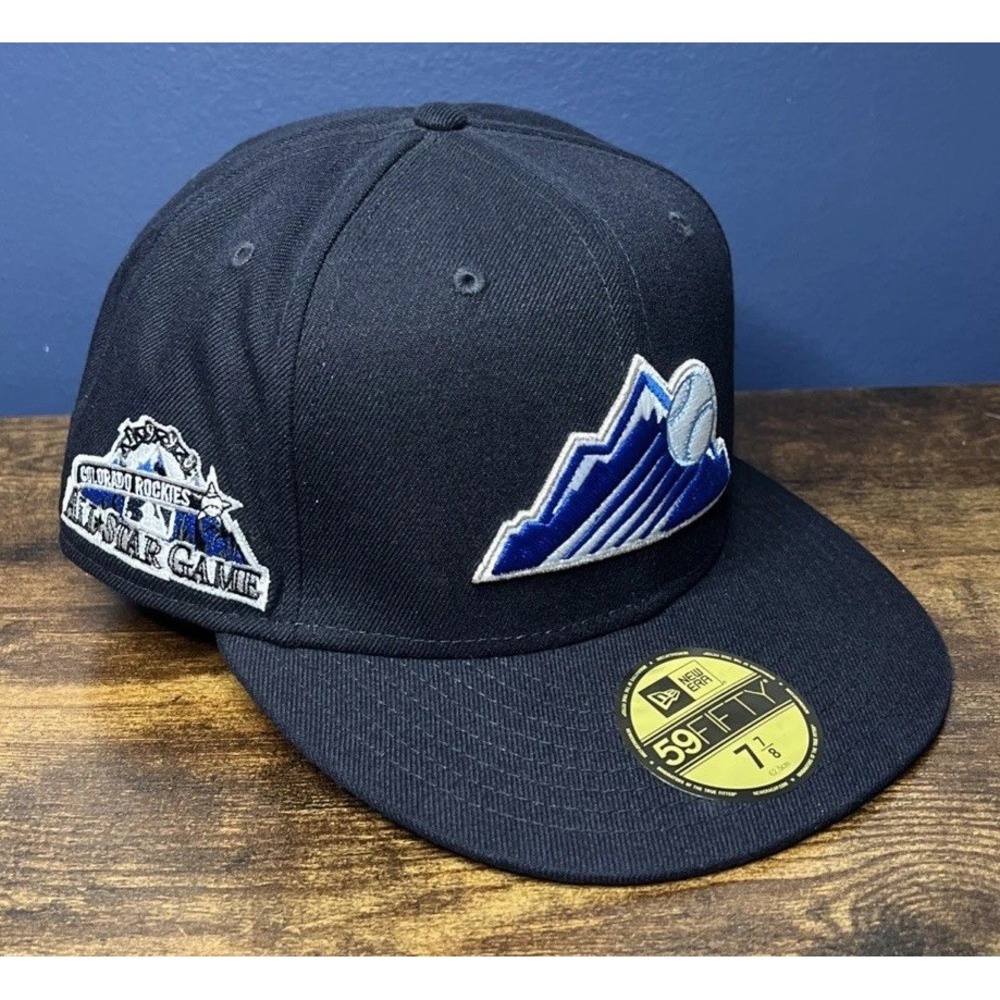 Men's New Era Black Colorado Rockies 1998 MLB All-Star Game Patch 59FIFTY 7 7/8